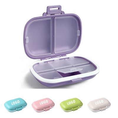 Travel Pill Organizer With 8 Compartments