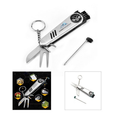 Stainless Steel 7-in-1 Golf Tool