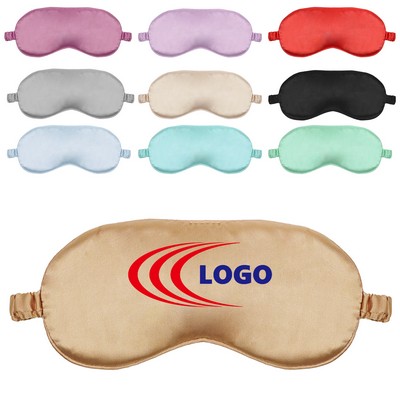 MOQ 100pcs Double-sided Satin Sleeping Eye Mask