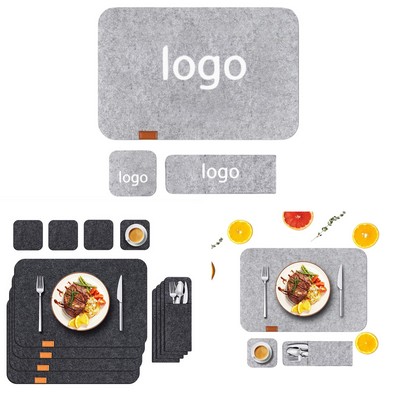 Personalized Felt Cloth Placemats Set