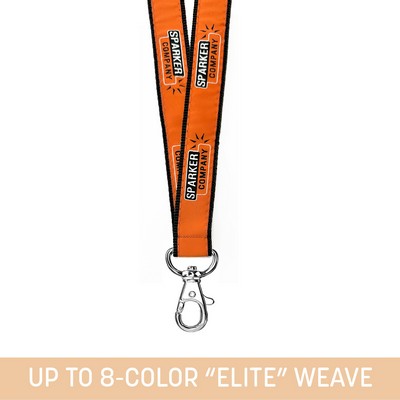 1" Woven Lanyard w/ Lobster Claw - "Elite" Weave