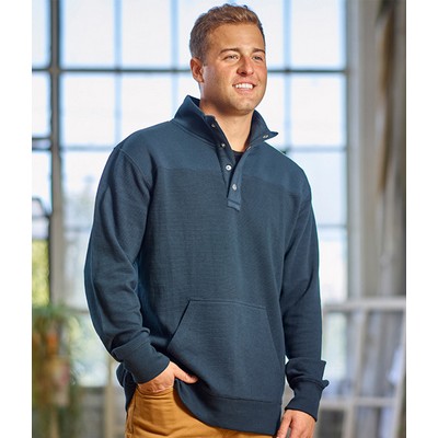 J America Wholesale Blanks Ripple Fleece Snap Pullover