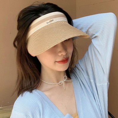 Topless Sun Visor Straw Hat