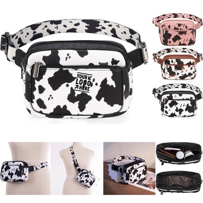 West Cow Print Fanny Pack