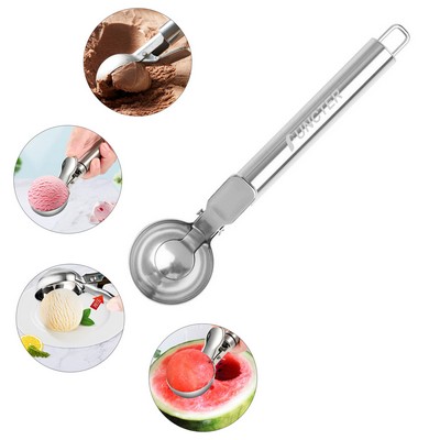 304 Stainless Steel Ice Cream Scoop with Trigger Release Heavy Duty Ice Ball Maker