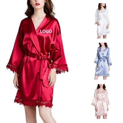 Silk Nightgown Bathrobe