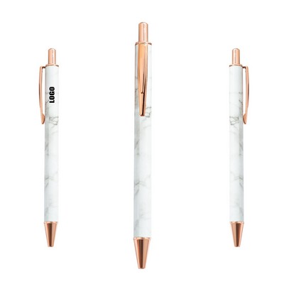 Click Action Marble Texture Metal Pen