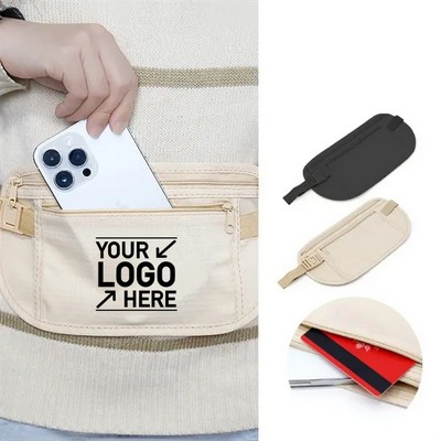 RFID-Blocking Hidden Belt Bag for Secure Storage and Travel