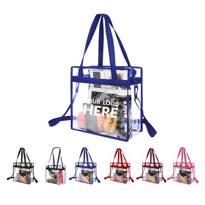 Stadium Approved Clear Zipper Tote Bag