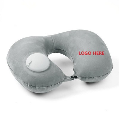 Inflatable Press Neck Support Travel Self Pumping Pillow