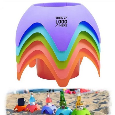 Sand Coaster Beach Cup Holders for Drinks and Accessories