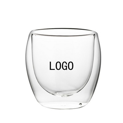 High Borosilicate Transparent High Temperature Resistant Double Layer Glass Cup