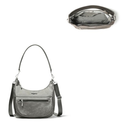 Baggallini® Sterling Shimmer Modern Pocket Half Moon Bag