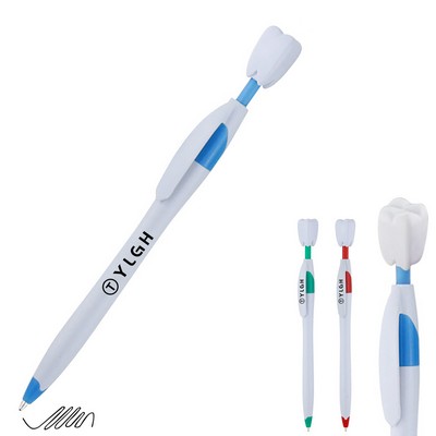 Tooth Click Pen With Clip