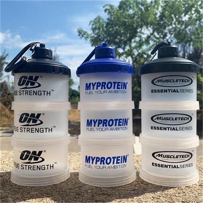 3-layer Protein Powder Storage Containers W/Carabiner