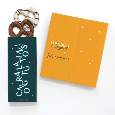 Full-Color Custom Sweeter Cards with Chocolate Dipped Pretzels