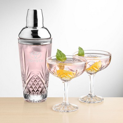 Brinkley Shaker & Cocktail Coupe Set