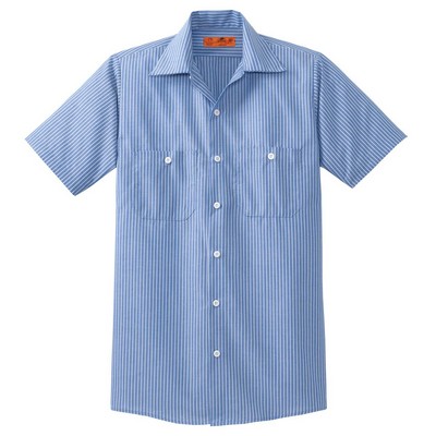 Red Kap® Short Sleeve Striped Industrial Work Shirt