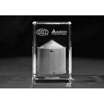 Beveled Rectangle Crystal Award (2 1/2 x 2 1/2 x 4")