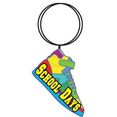 School Days Shoe Executive Keychain w/Mirrored Back (3 Square Inch)