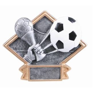 Large Diamond Plate Soccer Award - 6"x8 1/2"