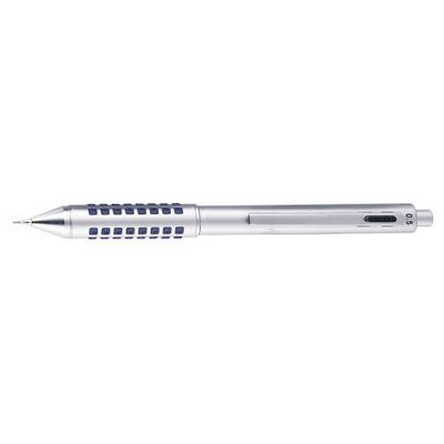 4-in-1 Pen w/Blue Rounded Rubber Dotted Grip