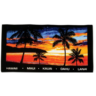 Fiber Reactive Printed Dyed Beach Towel (28"x58")