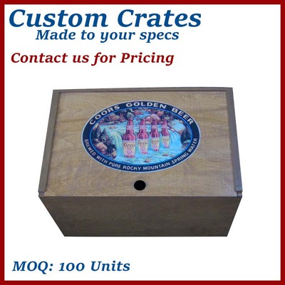 Custom Beer Style Wooden Crate / Wooden Box - made to order