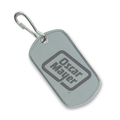 Laser Etched Dog Tag w/ Zipper Pull