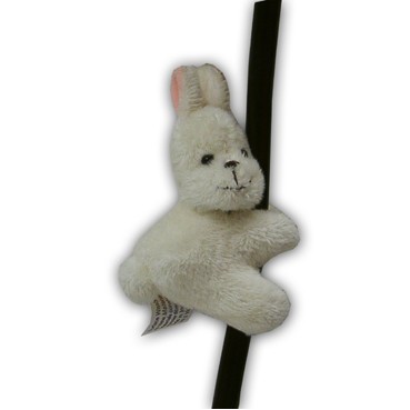 Custom Plush White Rabbit Clippie