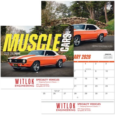 Muscle Cars Stapled Wall Calendar