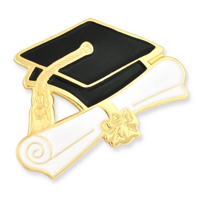 Graduation Cap and Diploma Pin