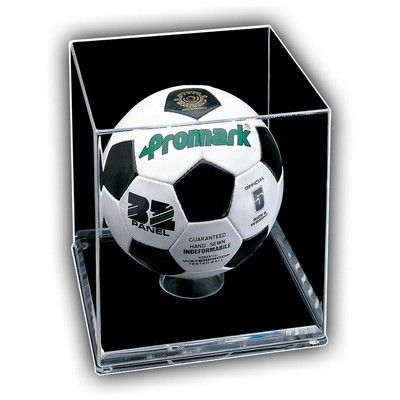 Soccer Ball Case with Mirror Back and 1/4" Clear Base