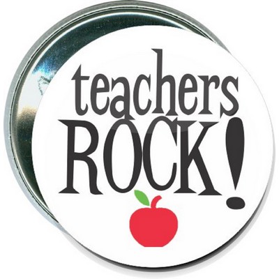 School - Teachers Rock - 2 1/4 Inch Round Button