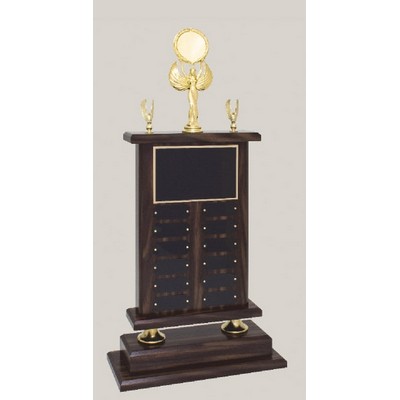 18" Walnut Finish Plaque Trophy