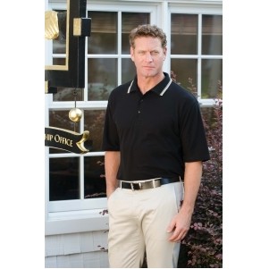 24/7 by Jonathan Corey Performance Blend Pique Polo with Fashion Collar