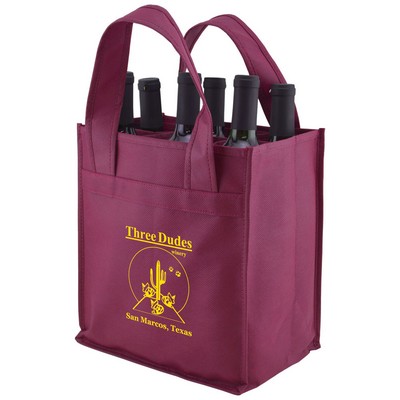 Versatile 6-Bottle Wine Bag (10"x7"x11")