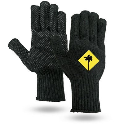 Extra Warm Black Knit Freezer Gloves