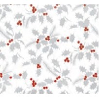 White Holly Christmas Gift Wrap (7 3/8"x100')