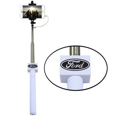 WHITE Easy Use Selfie Stick Monopod