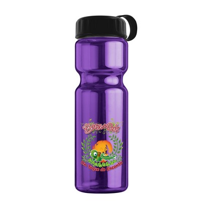 28 Oz. Champion Transparent Bottle w/Tethered Lid - Digital Imprint