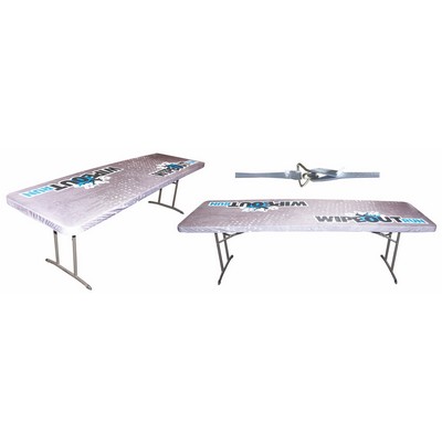 Table Cover Topper Stretch Fitted w/Full Sublimation (8 ft)