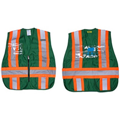 Dark green incident command vest, (regular and jumbo)