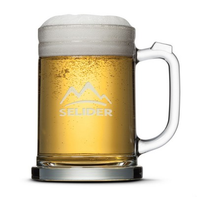 Raleigh Beer Stein - Deep Etch 16oz