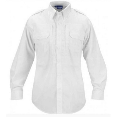 Propper® Men's White Poplin Tactical Long Sleeve Shirt