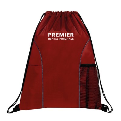 Dual Pocket Drawstring Backpack