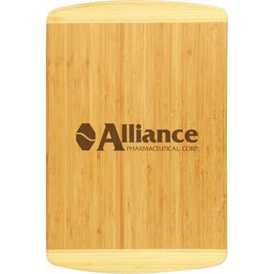 Bamboo Wood Two Tone Cutting Board-13.5x11.5"