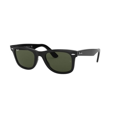 Ray-Ban® Black/Green Small Frame Wayfarer Sunglasses