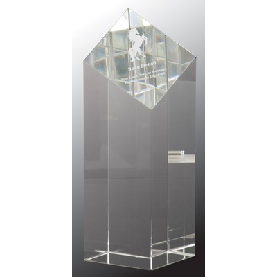 7" Crystal Diamond Top Pillar Award