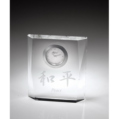 Faceted Crystal Desktop Clock